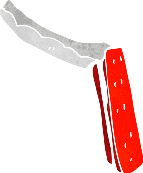 cartoon folding razor png