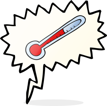 hand drawn speech bubble cartoon temperature gauge png
