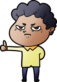 cartoon angry man drawing png