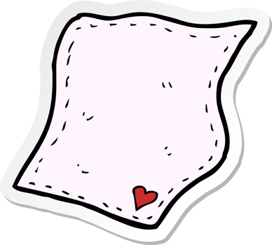 sticker of a cartoon handkerchief png