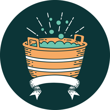 icon of tattoo style tin bath png