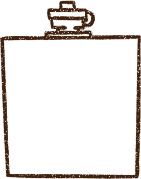 Hip Flask Charcoal Drawing png
