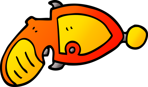 png gradient illustration cartoon ray gun
