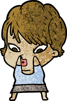 cartoon woman drawing png