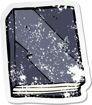 retro distressed sticker of a cartoon book png