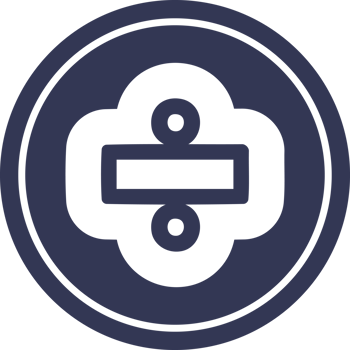 division sign circular icon png