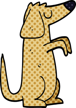 cartoon doodle dog png