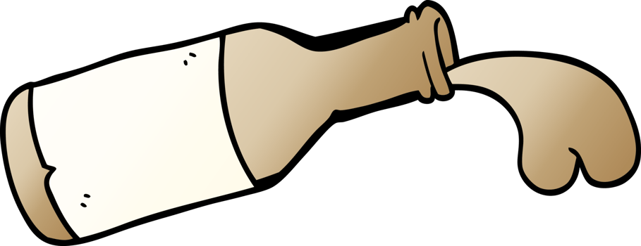 cartoon doodle bottle of chocolate milk png