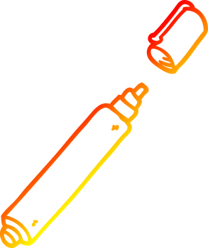 warm gradient line drawing cartoon office pen png