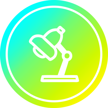 work lamp circular in cold gradient spectrum png