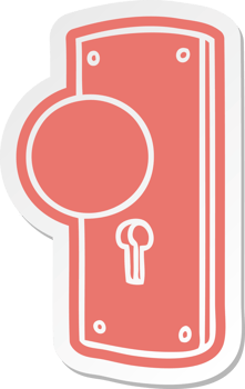 cartoon sticker of a door handle png