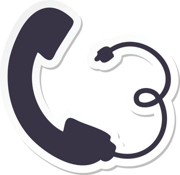 sticker of a cute cartoon telephone receiver png