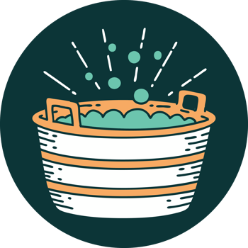 icon of tattoo style tin bath png