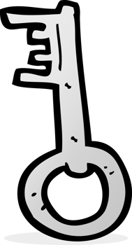 cartoon old key png