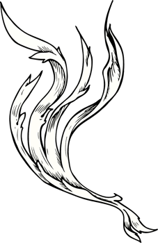floral scrollwork drawing png