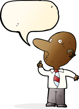 cartoon bald man asking question with speech bubble png