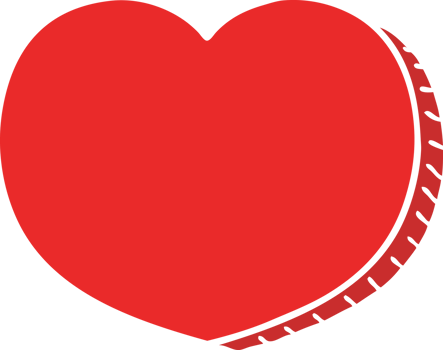 flat color style cartoon love heart png