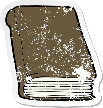 retro distressed sticker of a cartoon book png