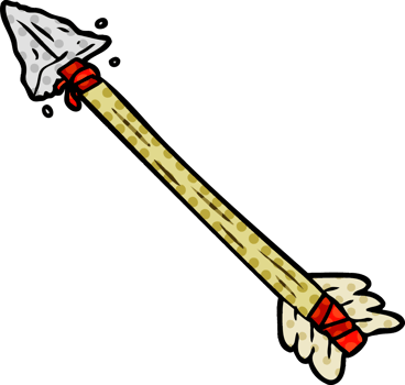 cartoon primitive arrow drawing png