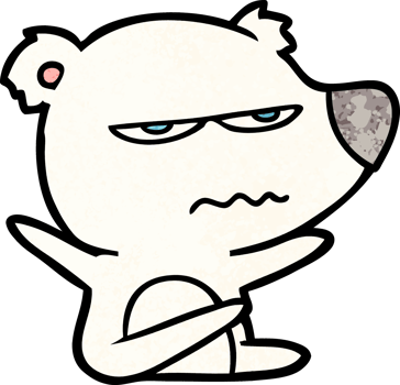 polar bear cartoon drawing png