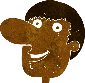 cartoon happy male face png