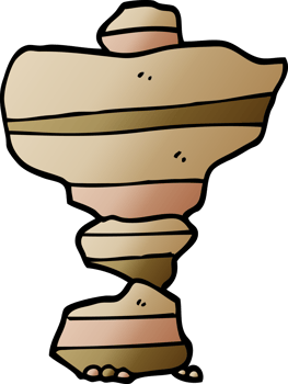 cartoon doodle of stacked stones png