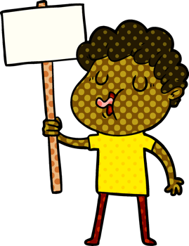 cartoon man singing drawing png