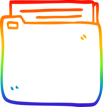 rainbow gradient line drawing cartoon file png