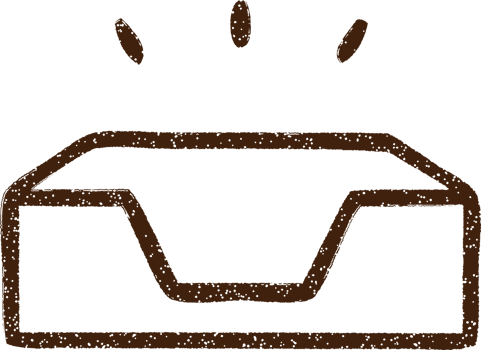 Empty InTray Charcoal Drawing png