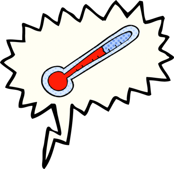hand drawn comic book speech bubble cartoon temperature gauge png