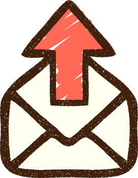 Sent Mail Chalk Drawing png