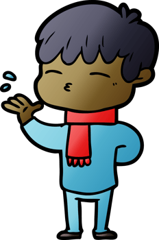 cartoon curious boy png
