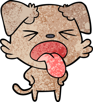 cartoon disgusted dog png