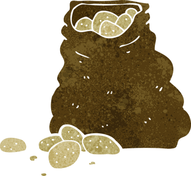 cartoon sack of potatoes png