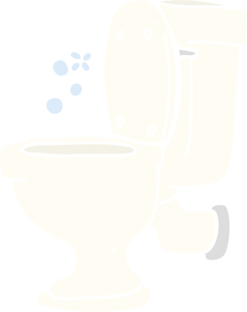 flat color illustration of toilet png
