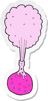 sticker of a cartoon science experiment png