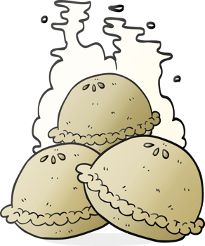hand drawn cartoon hot pies png