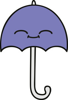 cute cartoon of a umbrella png