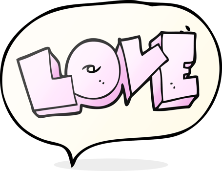 hand drawn speech bubble cartoon love sign png