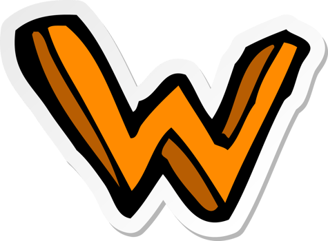 sticker of a cartoon letter png