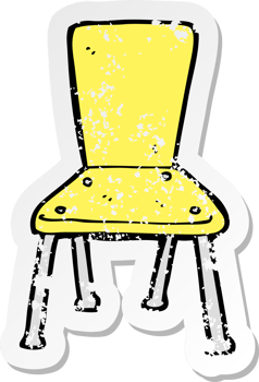retro distressed sticker of a cartoon old school chair png
