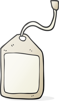 hand drawn cartoon luggage tag png