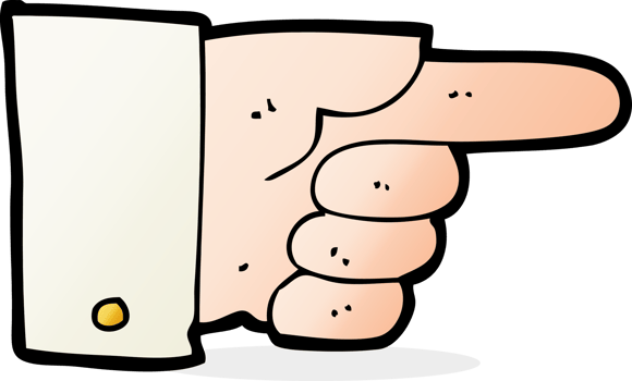 cartoon pointing hand png