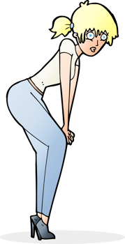 cartoon woman posing png