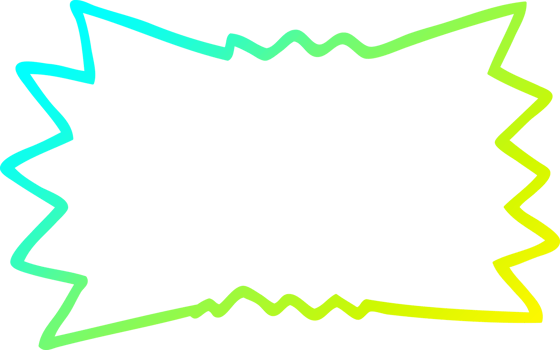 cold gradient line drawing of a cartoon bang png