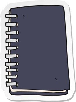 sticker of a cartoon note book png