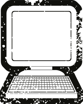 Distressed effect   icon illustration of a computer png