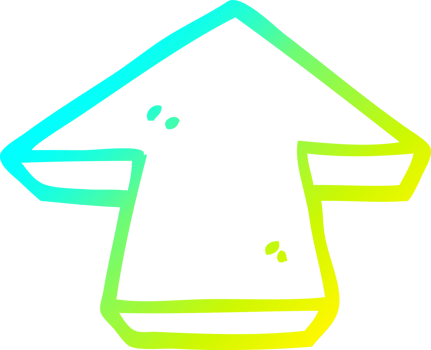 cold gradient line drawing of a cartoon arrow symbol png