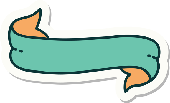 sticker of tattoo in traditional style of a banner png
