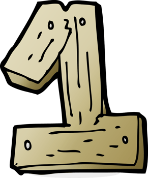 cartoon wooden number png